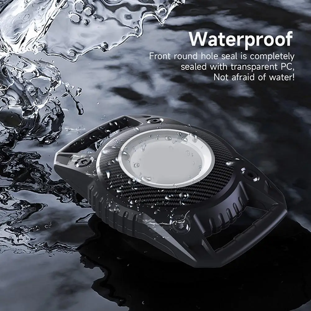 

For Apple Airtag Protective Case Key Chain Anti-loss Tracker Pet Locator Waterproof Key Holder Front Back Full
