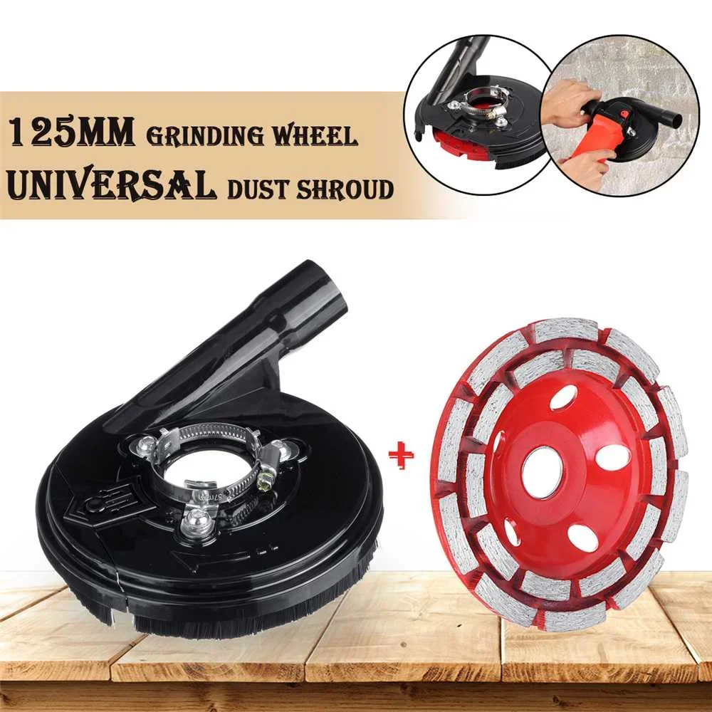 125MM Diamond Grinding Wheel Disc Bowl Shape Grinding Cup 5"Angle Grinder Dust Shroud Concrete Granite Stone Ceramic