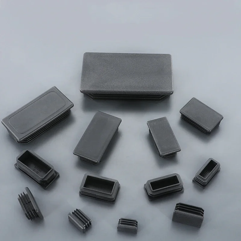 Pipe tube plugs rectangular blanking end caps furniture tables chairs foot pads protectors pipe plugs
