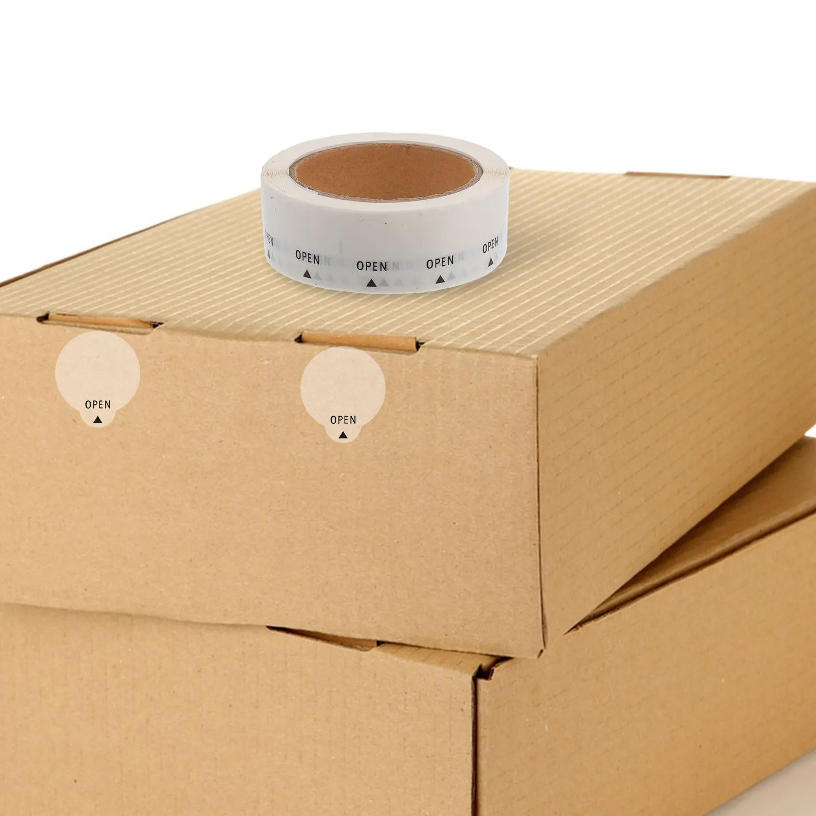 1000Pcs 오픈 라벨 간편한 필링 접착 씰 라운드 투명 스티커 포장 배송 봉투 씰링 방수 원형 라벨