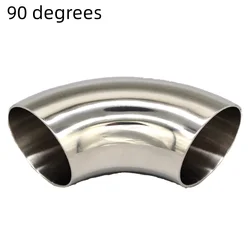Premium Stainless Steel Sanitary Weld Elbow Pipe Fitting - Multiple Angle Options - 19mm x 1.5mm (Silver)
