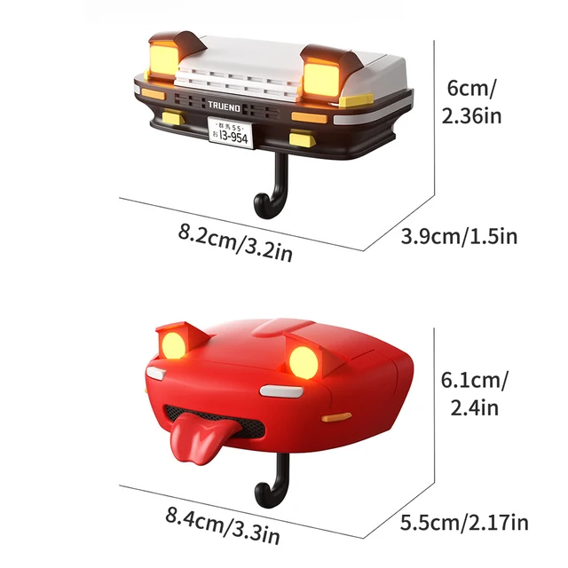 AE86 voiture créatif crochet phare clé support de rangement porte-clés pour véhicule décoration porte-clés 5