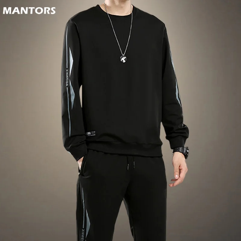 

2023 Brand Men's Tracksuit Autumn Sportswear Mens Casual Two Piece Set Sweatshirt + Sweatpant Male Sweatsuit Sports Jogging Suit