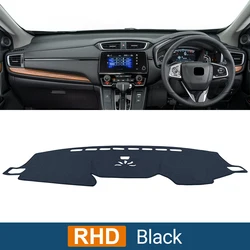 Premium Car Dashboard Cover - Instrument Desk Sun Shade Mat and Non - Slip Pad Accessory (RHD Black)