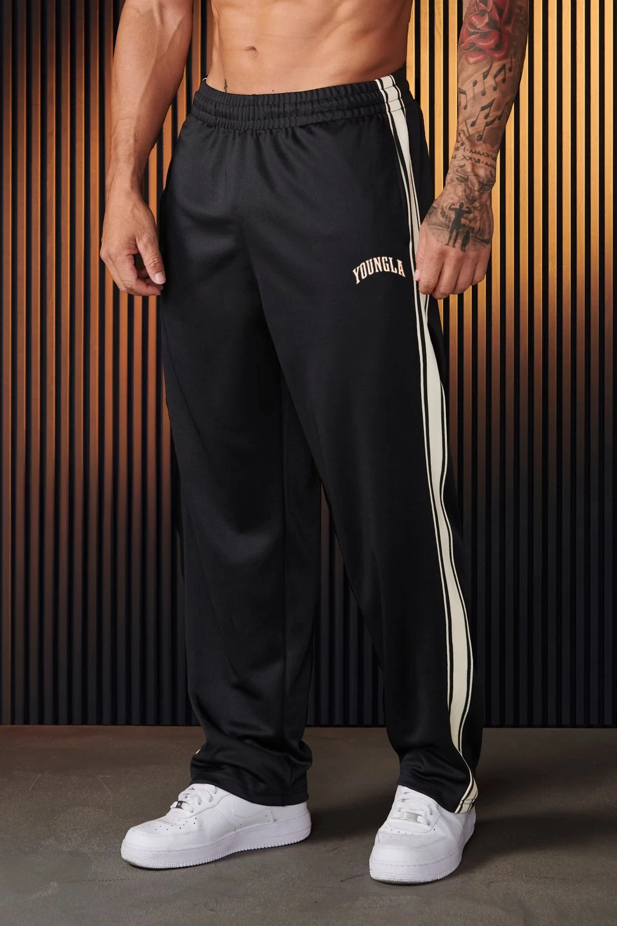 Fashion Men's Clothing Gym Sports Fitness Casual Pants Outdoor Jogging Men's Sweatpants Cotton Mid Waist DrawstringPants 2