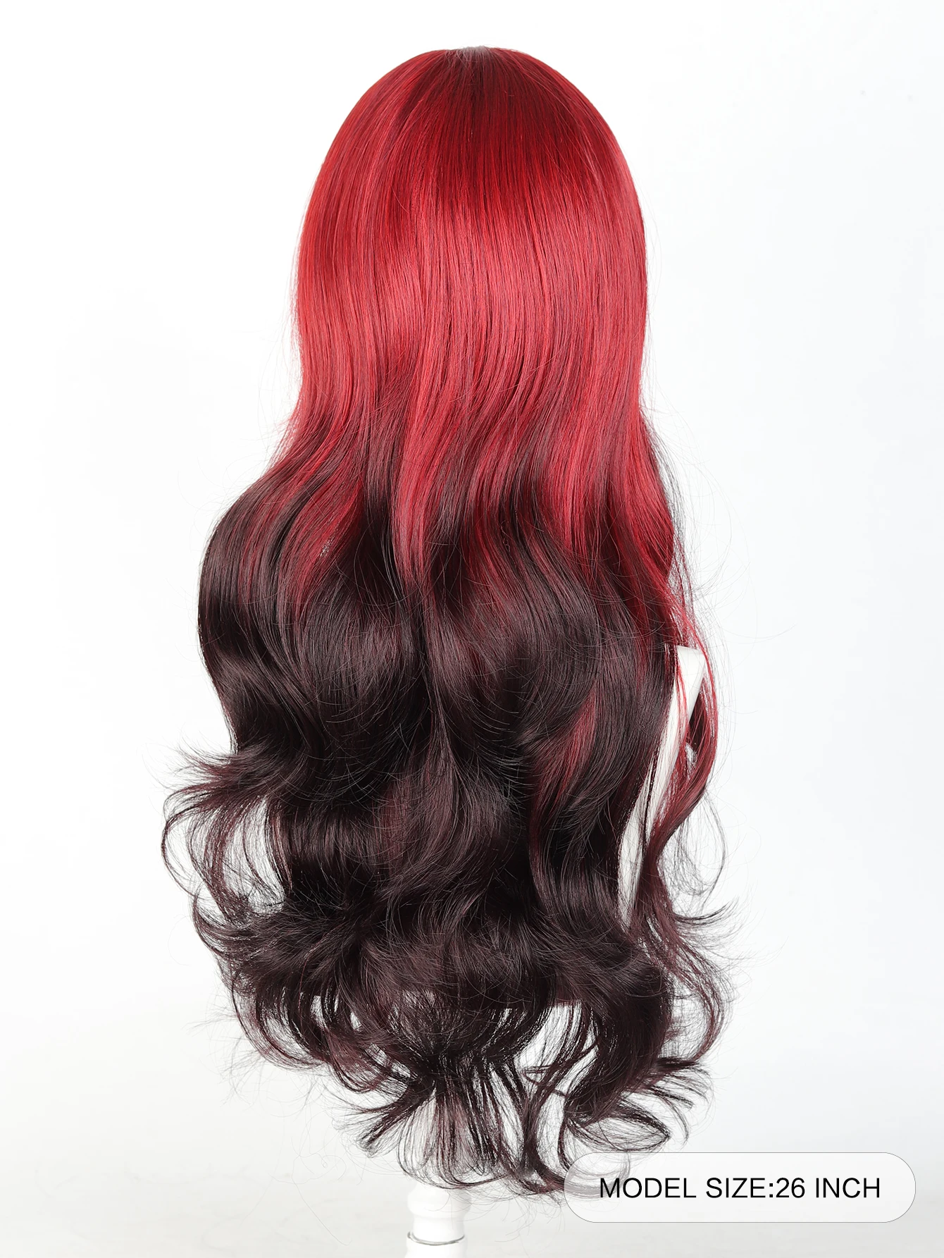 Synthetic Red Black Curly Wig for Daily Cosplay