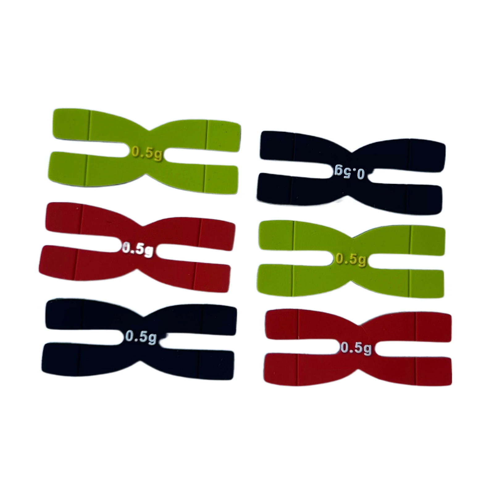 6PCS Silicone Badminton Racket Lead Weight Tape Weight Balance Bar Adhesive Strip 0.5G