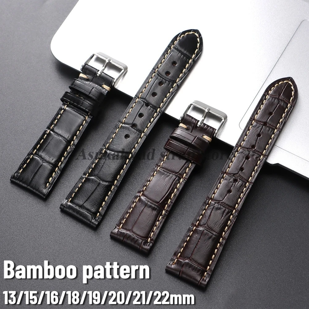 Elegant Leather Watchband Replacement - Universal Fit