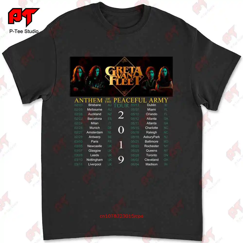 

Футболка Greta Van Fleet March Of Peace Army Tour 2019 5PBQ