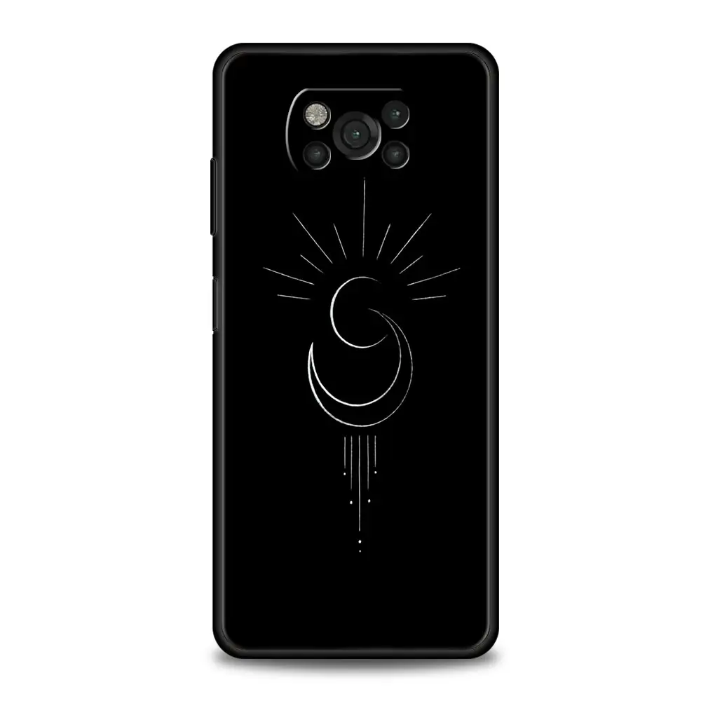Romantic Black and White Love Sun Moon Phone Case Cover