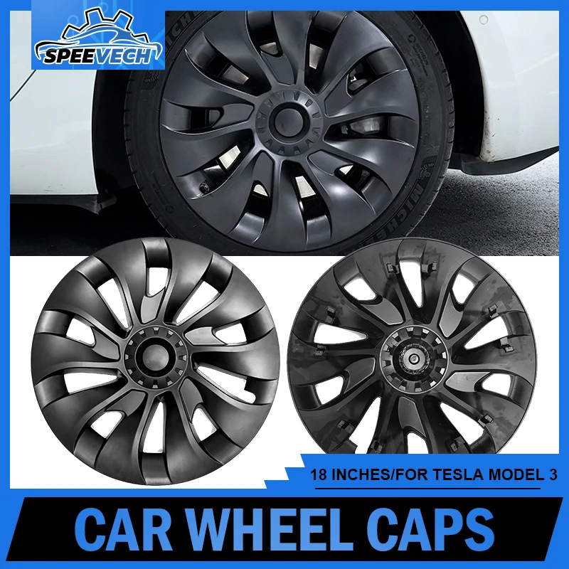 Automobile Hub Caps For Tesla Model 3 Superior Quality 18 Inch