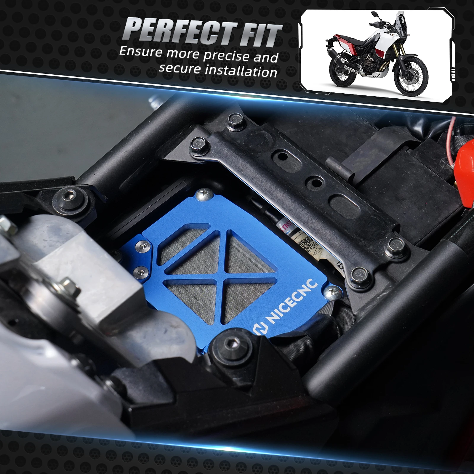 Für Yamaha Tenere 700 XTZ 700 2020-2024 Luftfilter Box Abdeckung T700 Rally Edition 2020 2021 20022 2023 2024 World Raid 2022-2023 – Detail 14