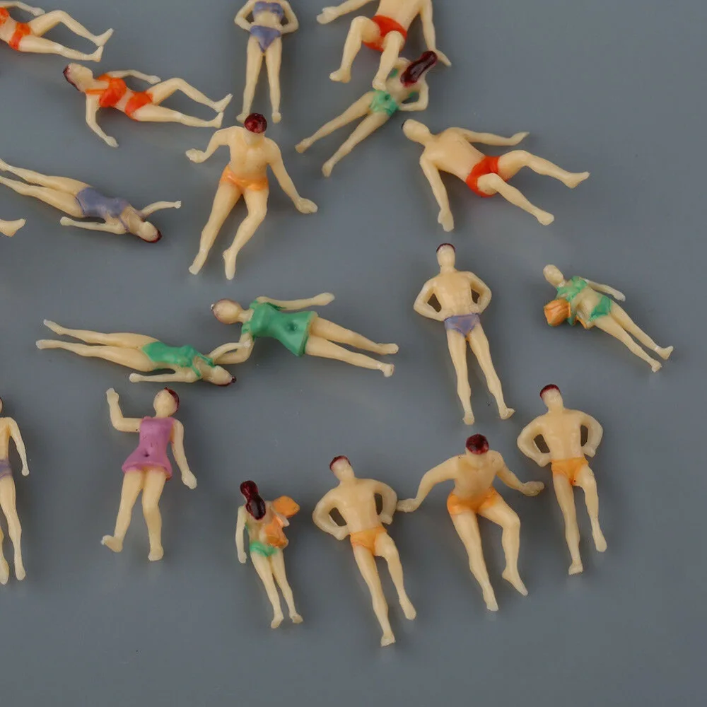 Plastic Assorted 1:75 Painted Model Beach Sea Swimmer Swimming People Figures Model Train Layout Landscape Toys 20Pcs/Pack miniature figurines,miniature ornament,lucky cat statue,resin crafts,miniature duck figurines,anime figure toy,glass fruit pendants,gold ingot ornament,resin wedding buttons,soldering iron tips storage box