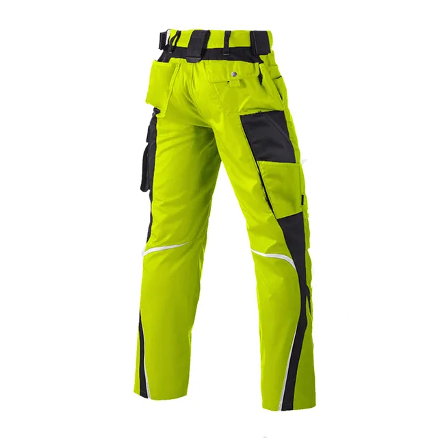 Fluorescent Cargo Pants - Reflective Stripes
