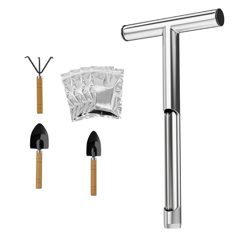 

dwan Stainless Steel Soil Sample Probe Soil Rod with 3xTool 4xSample Bag