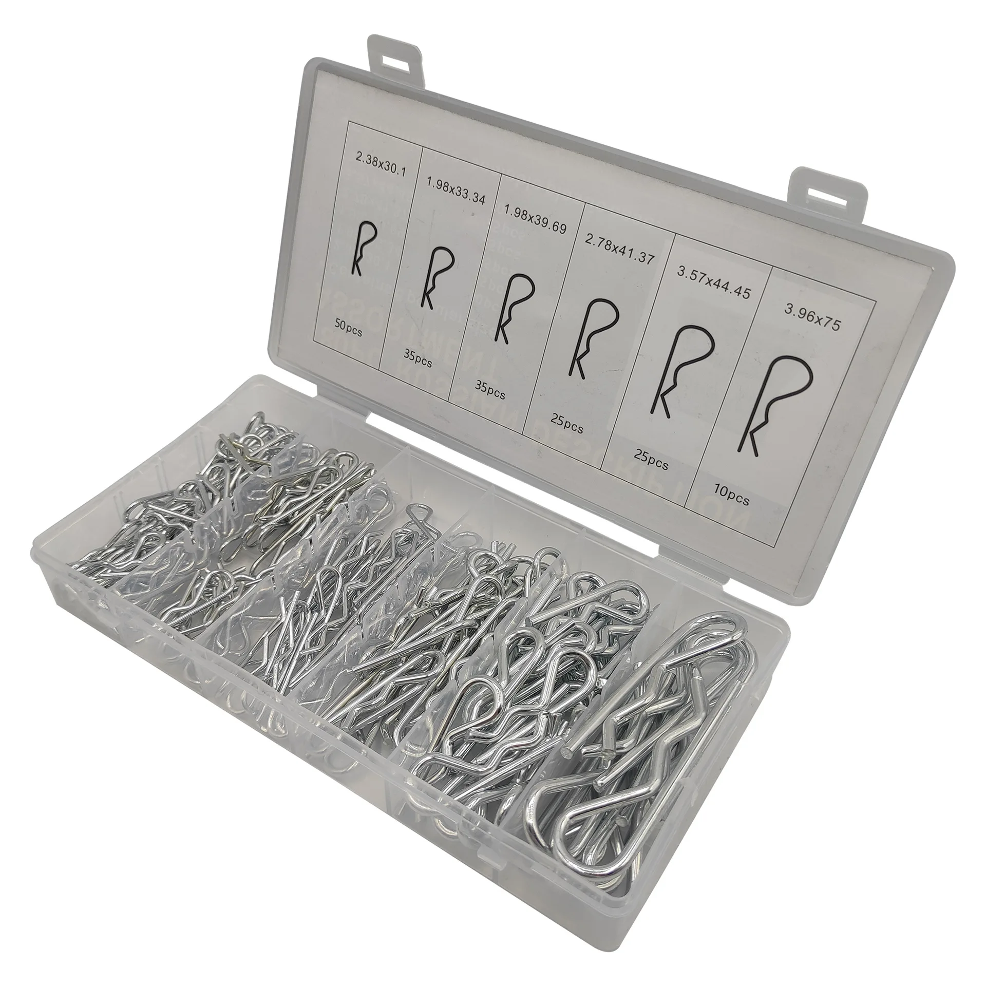 180Pcs Metal R Cotter Pin Set Clip Per Trattore Split Cotter Pin Assortimento Kit Con Scatola Di Immagazzinaggio Per Auto/Camion/Traino/Roulotte/Macch