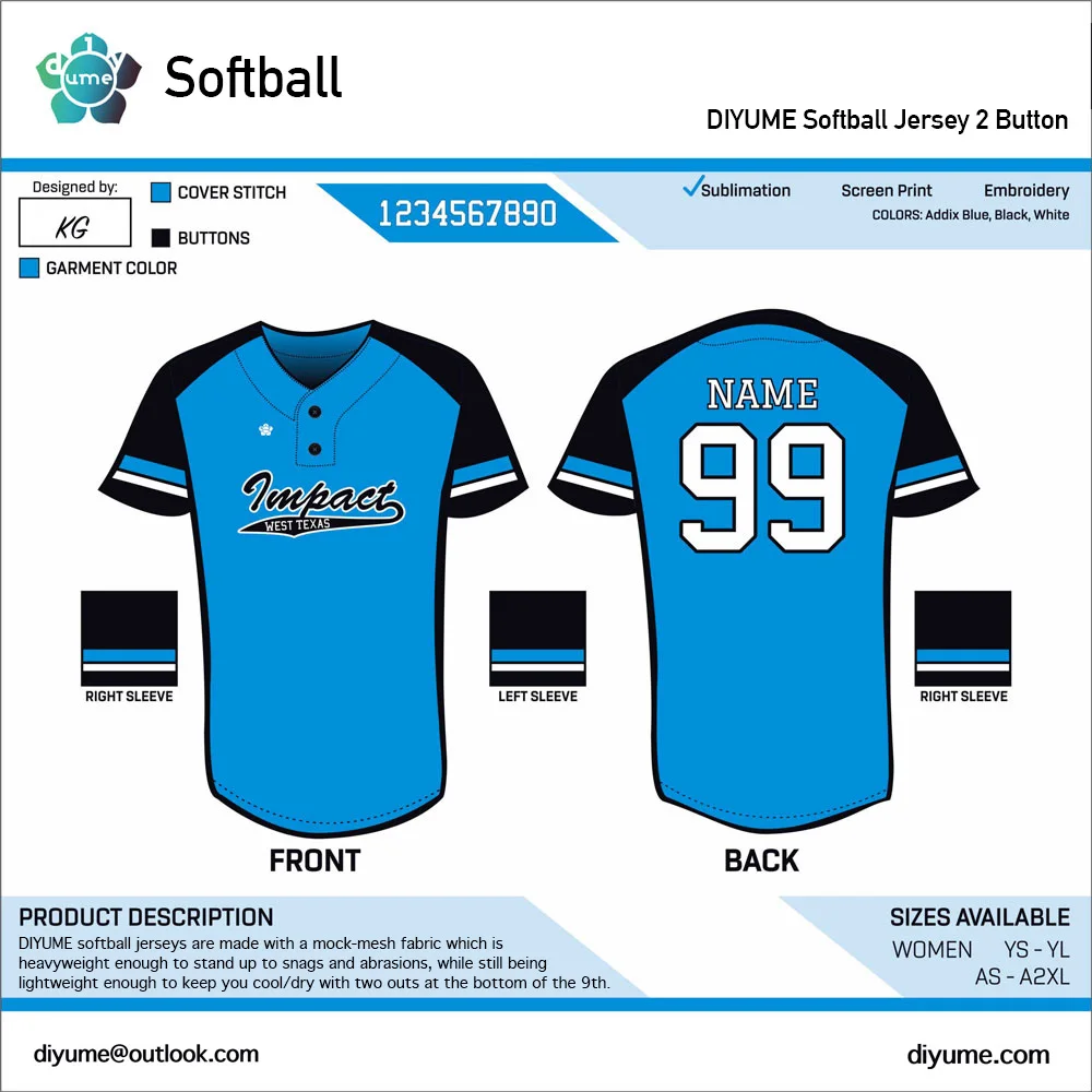 Summer Short-sleeved Top V-neck Two Buttons Retro Hip Hop Softball Sports Men Women Youth Sweat-waging Quick Dry Casual T-shirt