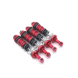 4pcs Metal Shock Absorber Dampers for 1/16 RC Cars - Upgrade Parts & Accessories (Red)