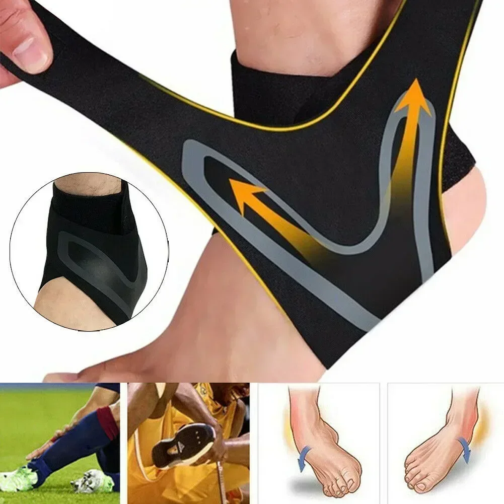Tornozeleiras esportivas para entorse de pé, tendão dor alívio banda, apoio do tornozelo, envoltório para basquete, futebol, esporte atlético
