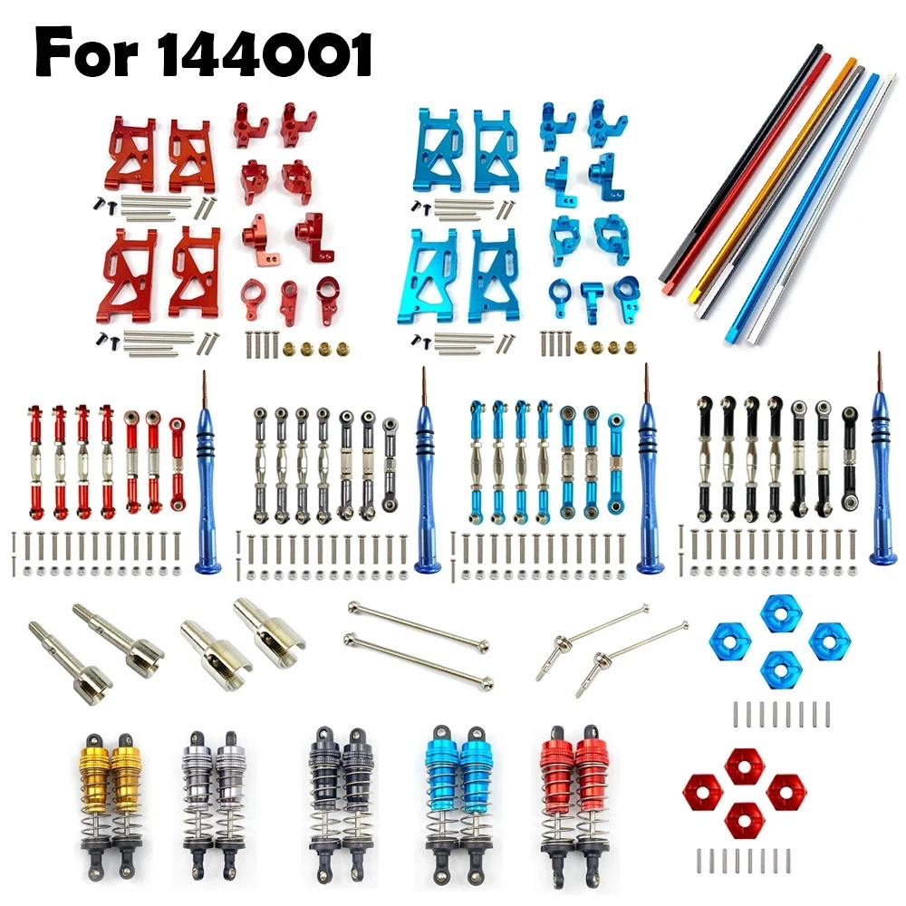 

Voor Wltoys 1:14 144001 Rc Car Upgrade Onderdelen Metalen Steering Swing Arm Base C Rear Hub Zetel Servo Trekstang100% nieuw en