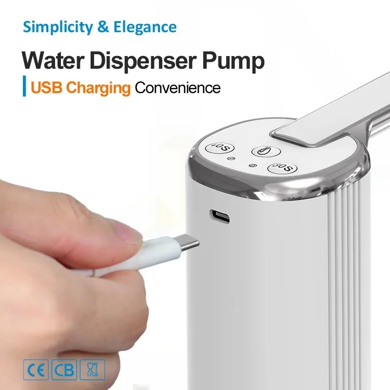 Water Dispenser Water Pump Electric Bottle Pump Mini Portable Water Pump Usb Foldable Household Automatic Water Dispenser
