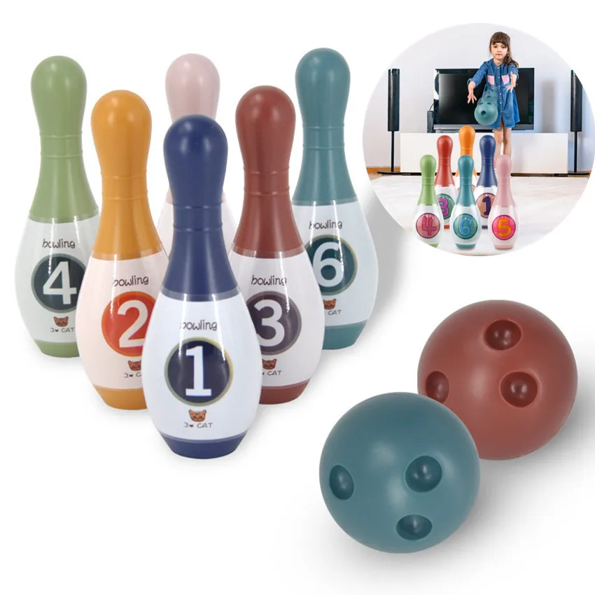 Children's Bowling Stall Toy Indoor Sports Ball Set Outdoor  Boy Girl Toy Parent-Child Interactive Games Birthday Gift