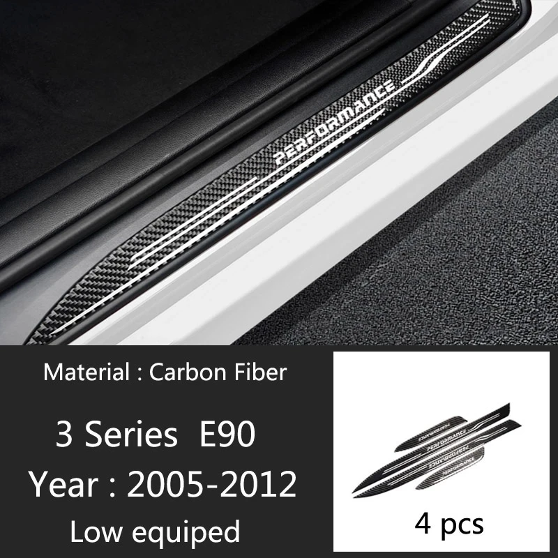 Protectores De Umbral Para Puertas De BMW E39 – 4 Piezas De Acero Inoxidable Con Adhesivo 3M