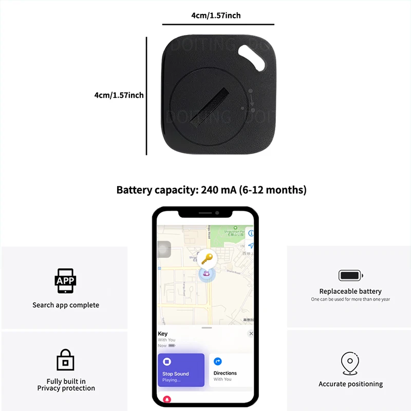 Mini Tracking Device For Apple Find My Key Smart Tag IOS System Child Finder Pet Car GPS Lost Tracker Smart Bluetooth Tracker