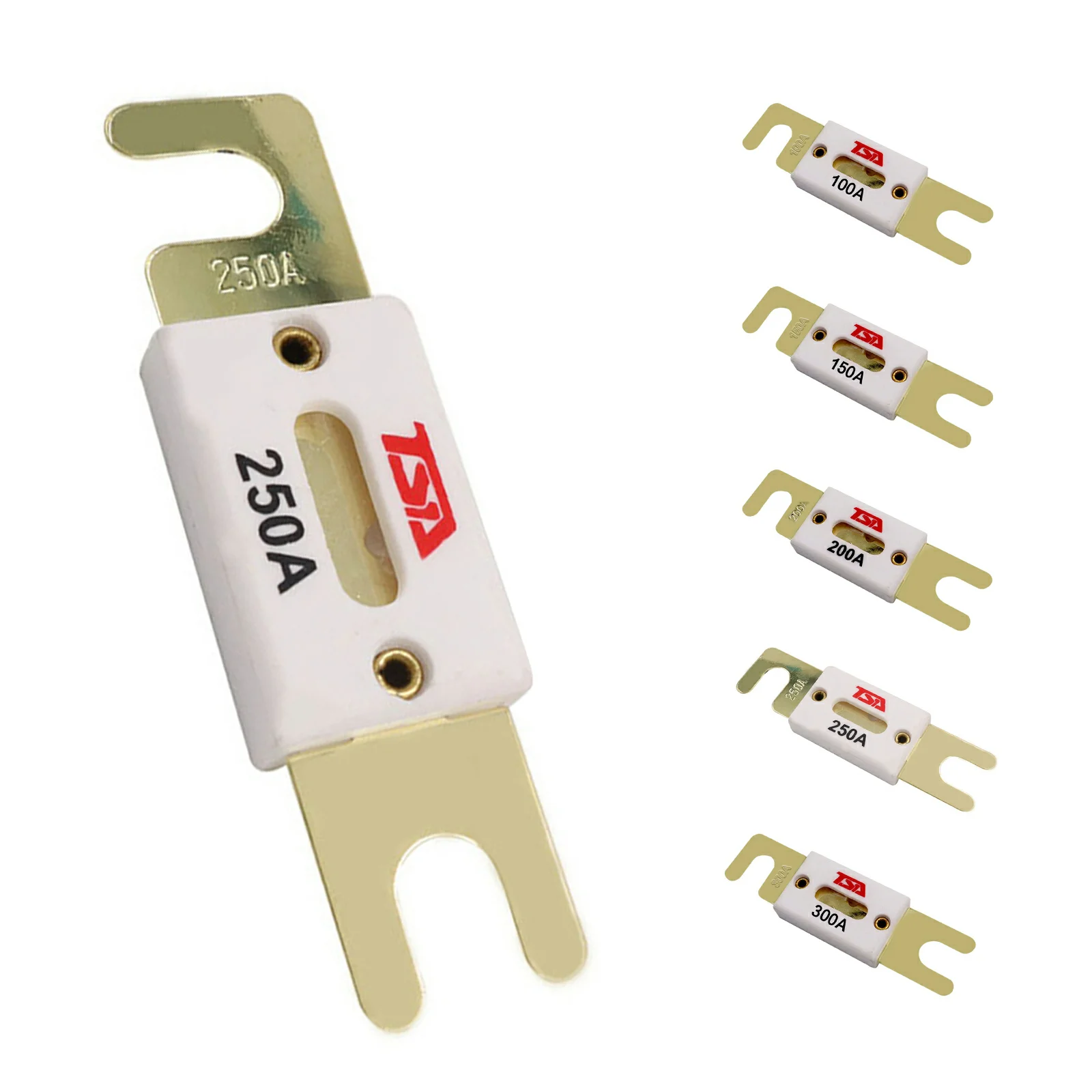 3Car ANL Fuse 100/150A/200A/250A 300A Plated Fuse Pure Copper Gold Plated Large Ceramic Sensitive 1 pc