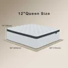 Queen Mattress, 10",12" & 14 Inch Innerspring Hybrid Mattress in a Box with Gel Memory Foam,Pressure Relief,Medium Firm Support 2