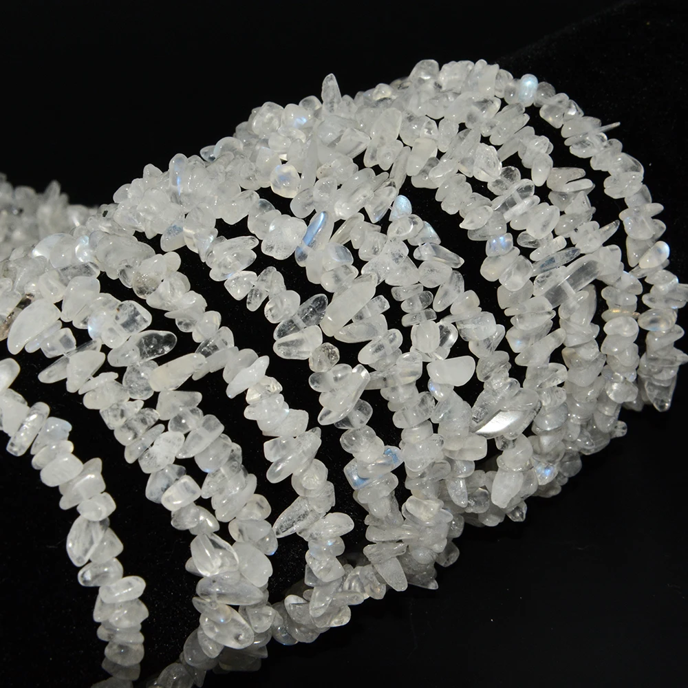 Natrural Blue Moonstone Irregular Chip Beads 4mm-6mm ,Length 80cm,DIY Bracelet/Necklace For Jewelry Making 3