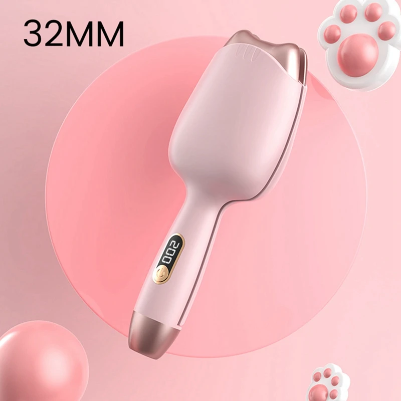 

Automatic Electric Hair Curler 32Mm Egg Curling Iron Water Ripple Styling Tools Lazy Man With Hair Curler US Plug