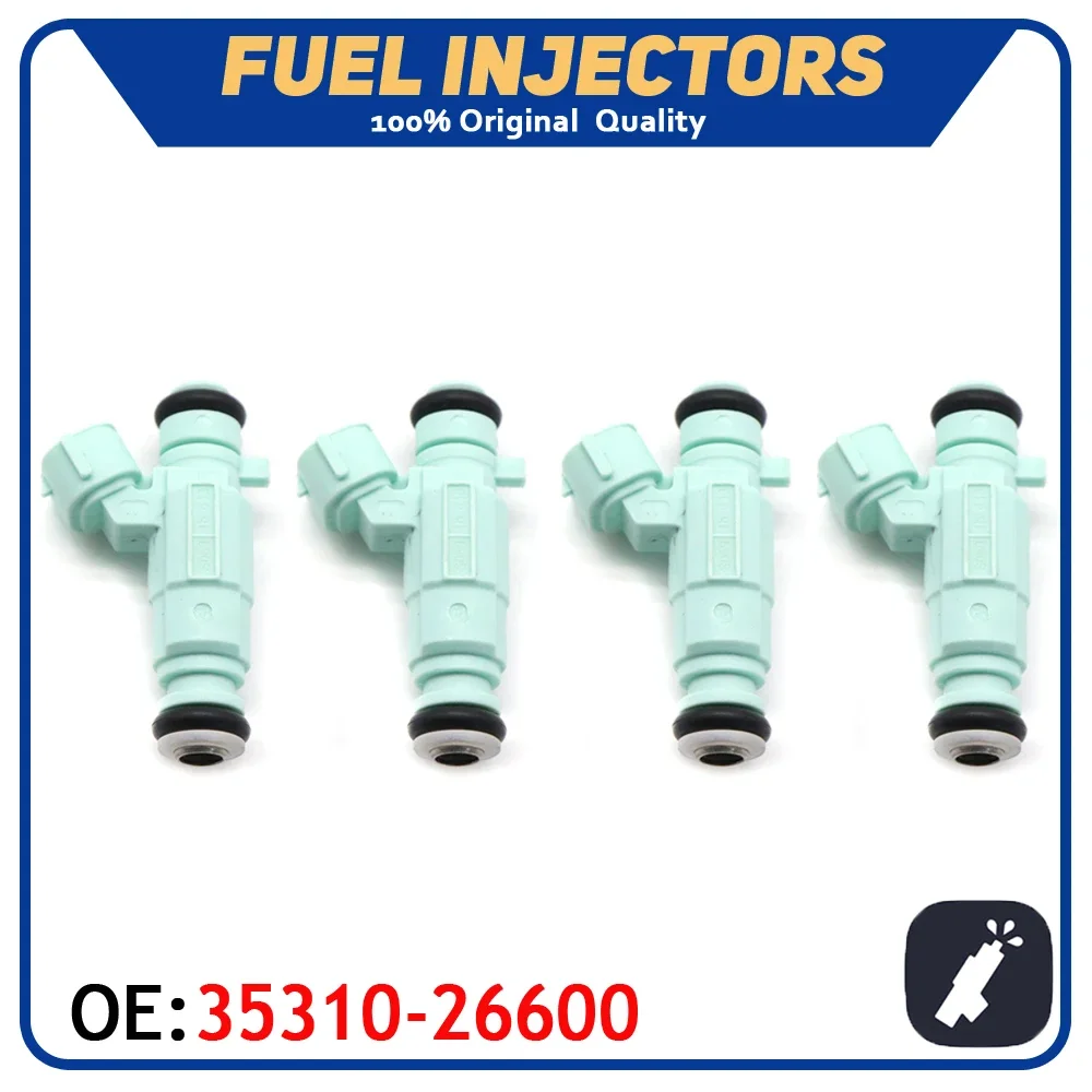 

4 шт./лот Автомобильная Топливная форсунка 35310-26600, подходит для Hyundai Santa Accent Sonata Tucson Azera TS Veracruz Elantra XG300