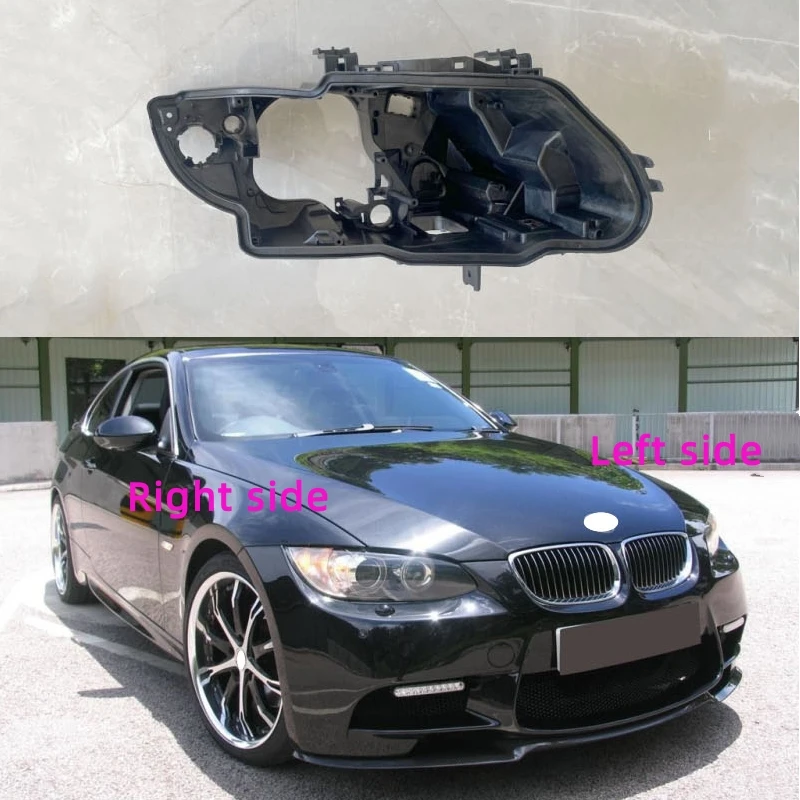 For BMW 3 SERIES E92 E93 Coupe 2006 2007 2008 2009 Headlamp Base Headlight Rear shell Headlight House Black rear shell 1