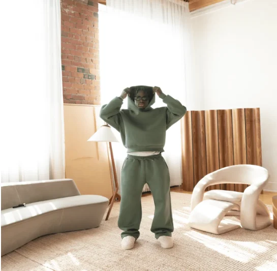 Erkek Günlük Eşofman Takımı Rahat Sokak Stili İki Parçalı Erkek Kıyafeti