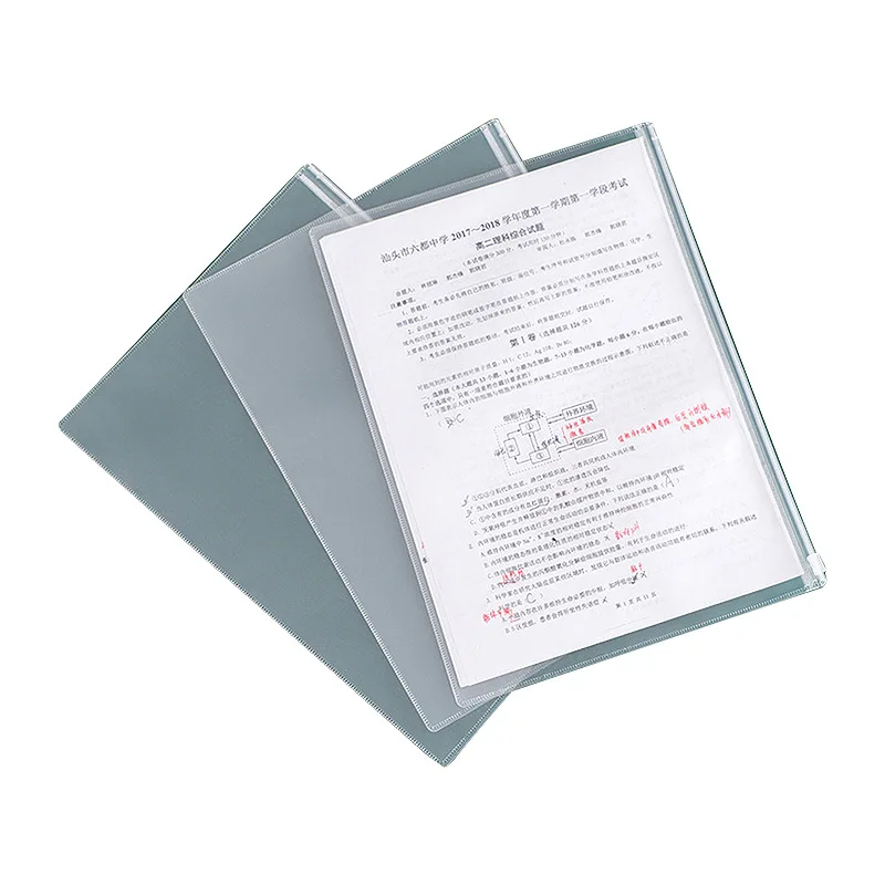 

2Pcs Clear A4 Plastic Transparent File Folder Document Test Paper Bill Envelope Organizer PP School Office Supplies