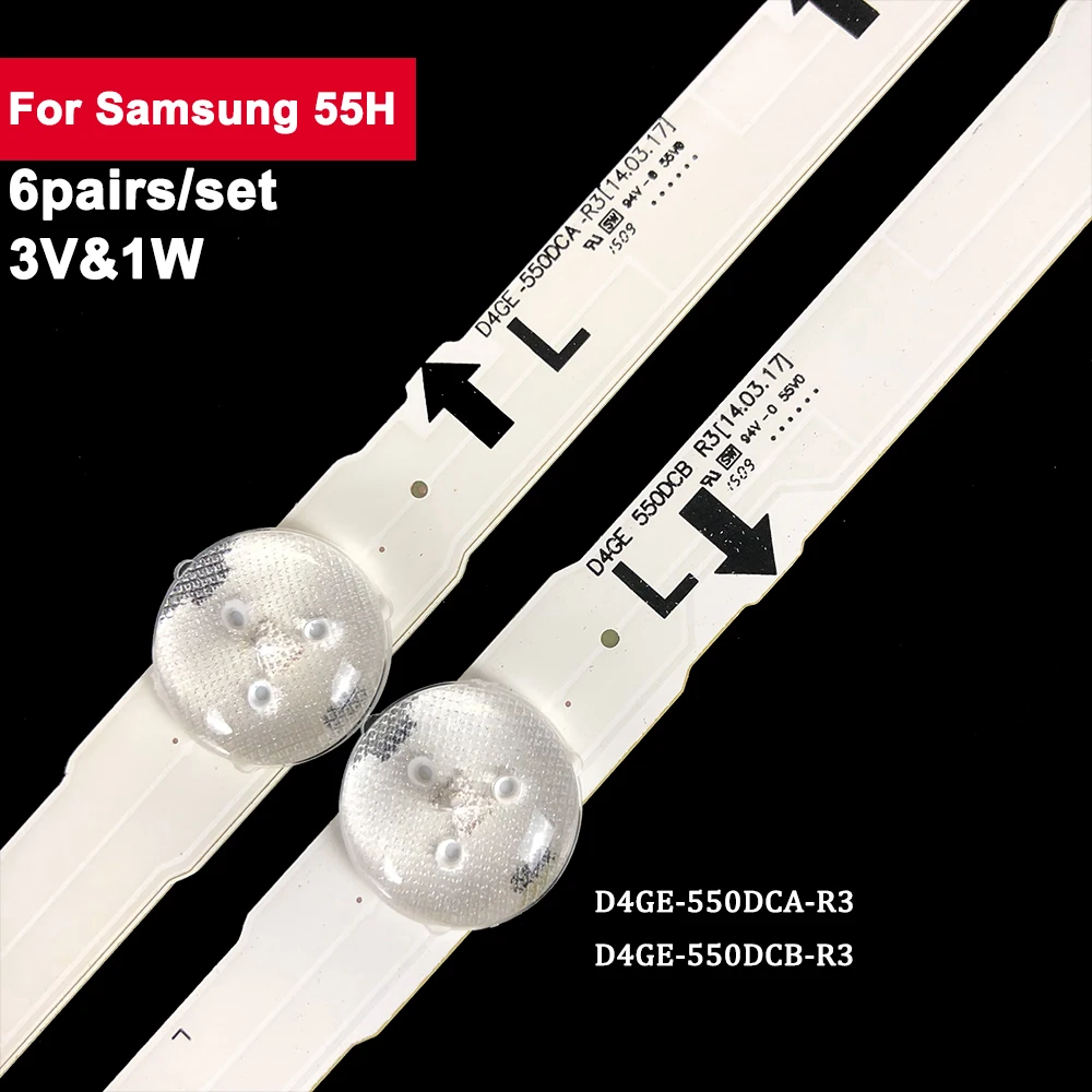 6 Paia/Set Striscia Di Retroilluminazione Tv Led 3V Per Samsung 55H D4Ge-550Dcb-R3 Led Strip Bar Light Muslimah Hg55Nd690