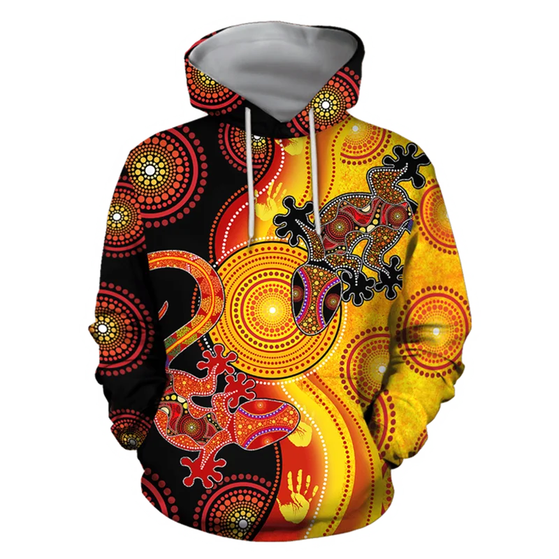 thumbnail image 1 of Novedades en sudaderas y sudaderas con capucha, lagartos indígenas de Australia y el sol, sudadera con capucha estampada en 3D para hombre, abrigo tipo pulóver Y2k, 1 of 4
