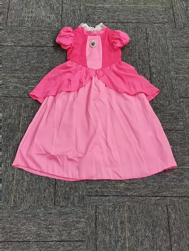 strapless open back dress New Girls Yellow Puffy Toddler Princess Dress – marryshe main image 0