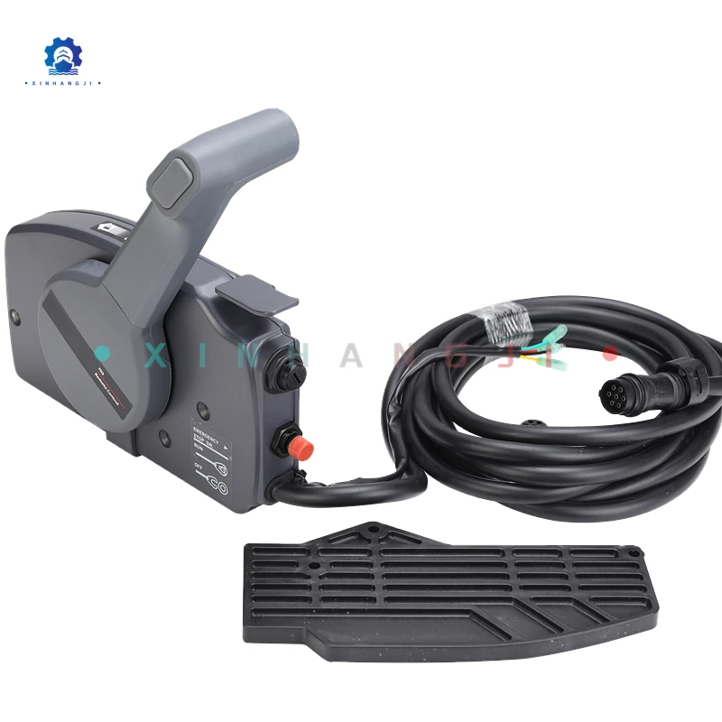 New model 703-48203-15 Outboard engine remote control box with 7Pin Wire Harness push for Yamaha remote control Outboard Motor