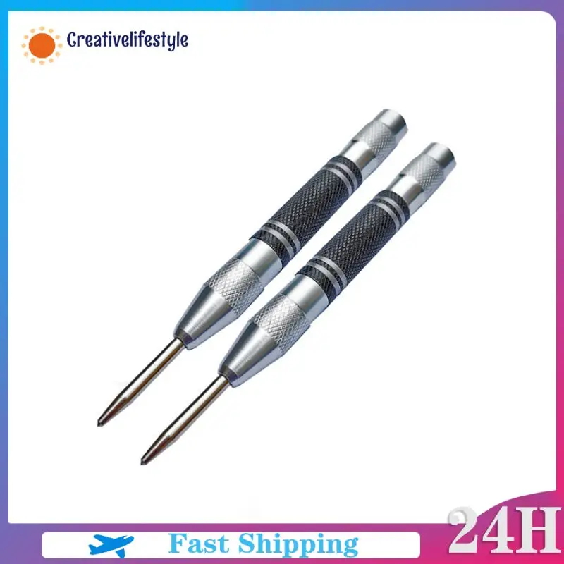 

Automatic Center Punch Spring Loaded Locator Woodworking Metal Drill Adjustable Kerner Center Pin Press Dent Marker Hand Tools