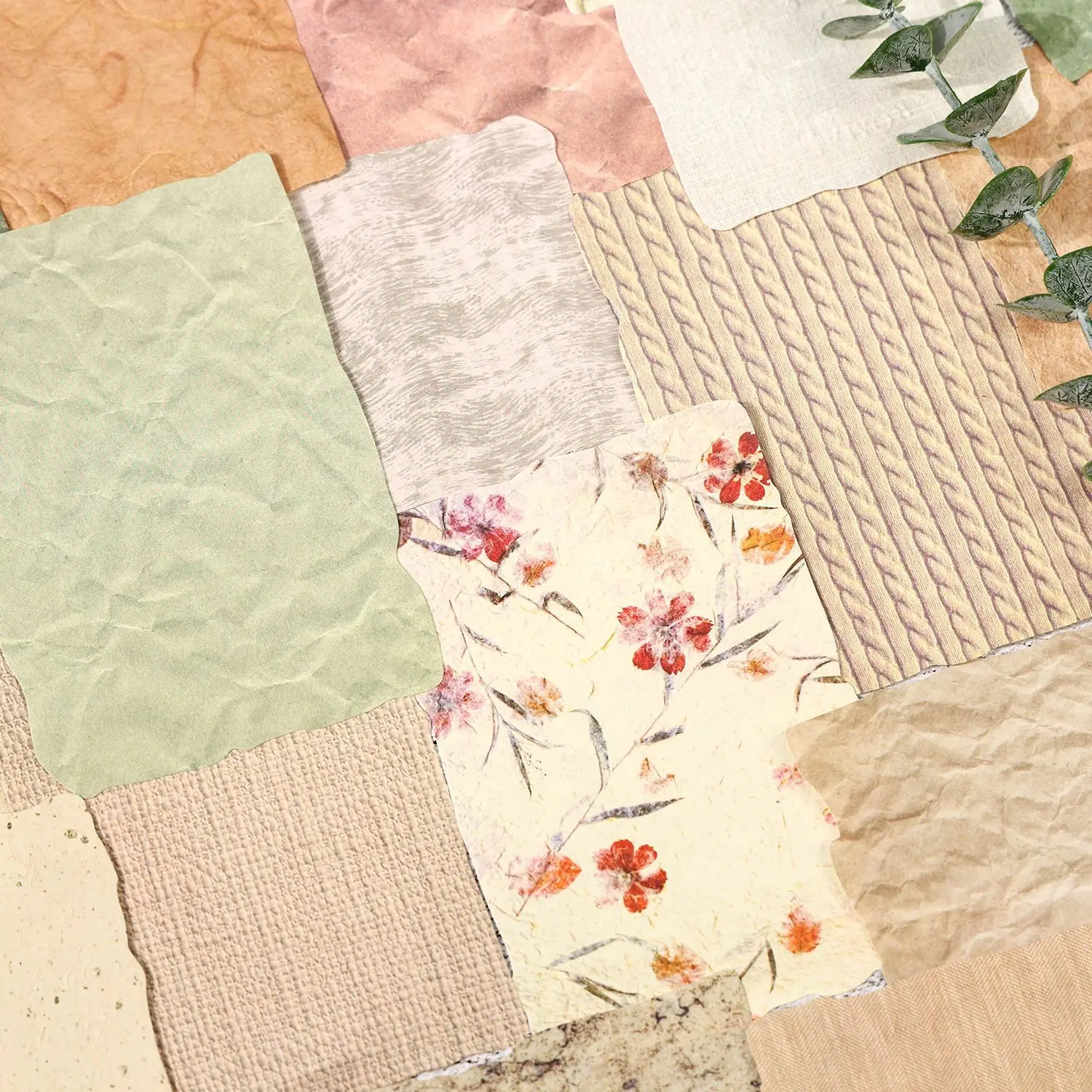 Vintage 3D texture Material paper 28 pcs Planner Decorative Diary Scrapbooking