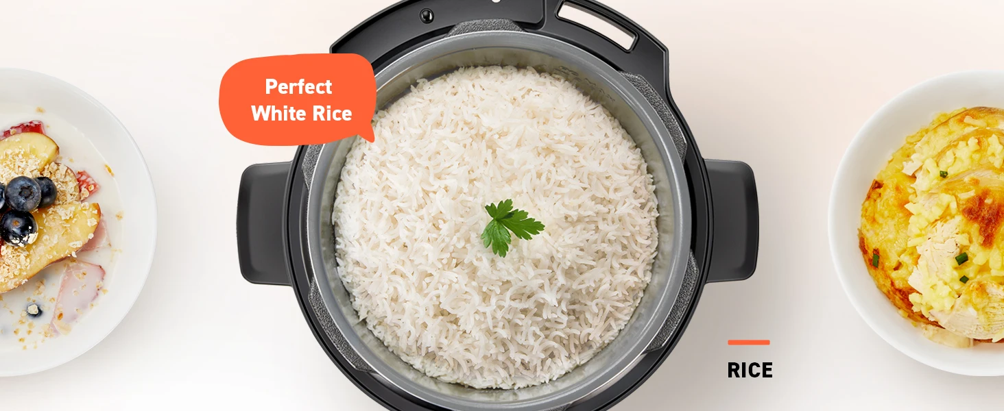 Cook perfet white rice within few minutes