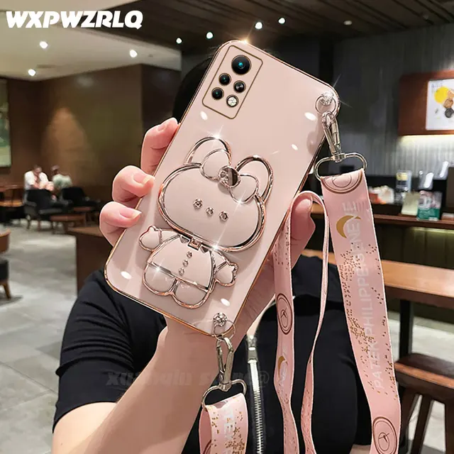 For Infinix Note 11 Pro 11s X697 X682b Phone Case Soft Silicone Plating Cartoon Rabbit Fold.jpg