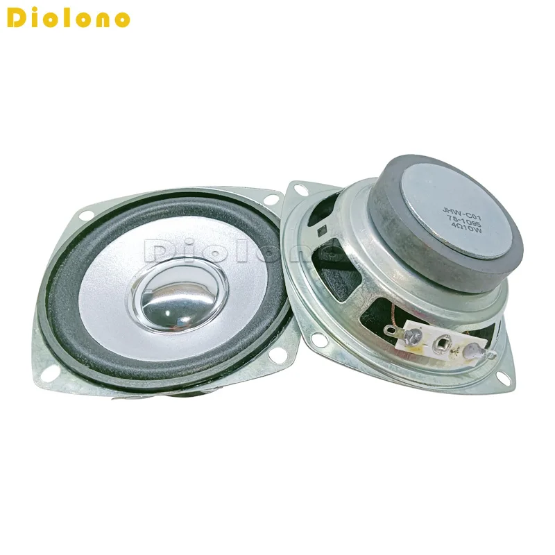 Computer Speakers Audio Speakers 4 Ohm 10W Loudspeaker 78MM 3 Inch Square Silvery Speaker Silvery Cap 45MM External Magnetic Height 35MM