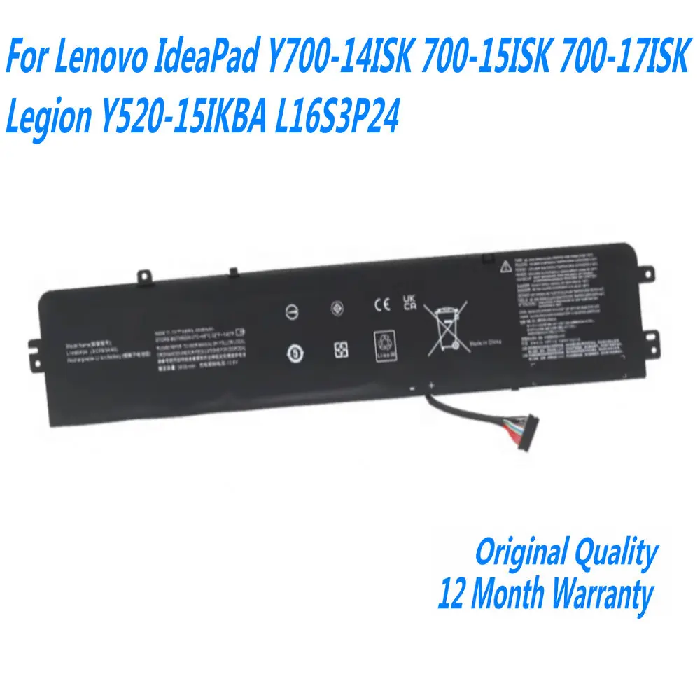 Nuova Batteria Per Laptop Muslimex Per Lenovo Ideapad Y700-14Isk 700-15Isk 700-17Isk Legion Y520-15Ikba Muslimah 45Wh/4050Mah