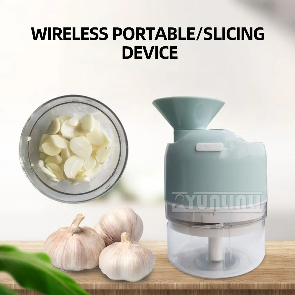 

Mini Vegetable Slice Machine Electric Garlic Slicer Kitchen Food Chopper Mixer Wireless Triturador De Alimentos Elétricos
