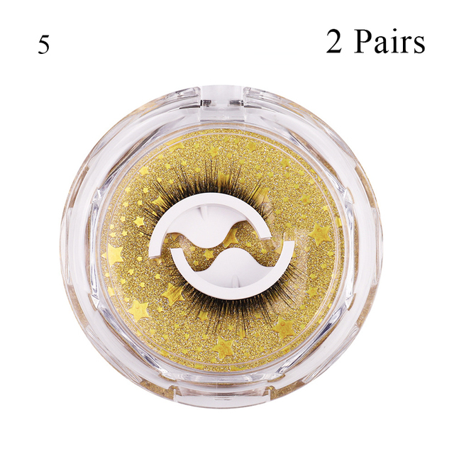 Self-adhesive False Eyelashes Glue Free Eyelash 3d Strip Reusable Lashes Extension 3 Seconds To Wear Faux Mink Eyelash