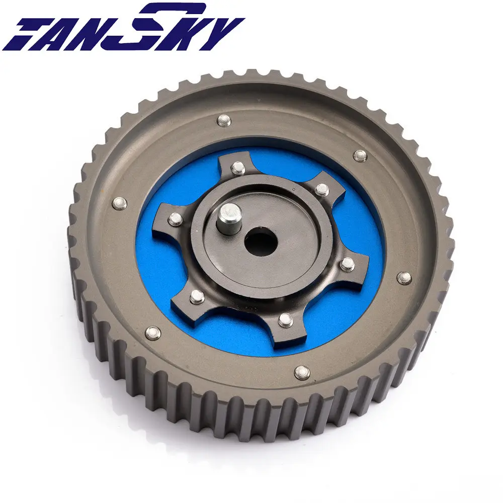 TANSKY-2Pcs Aluminium Upgrade Engine Cam Gear Sprocket Billet Blox Anodized Blue For BMW E30 E36 318I TK-CGBMW
