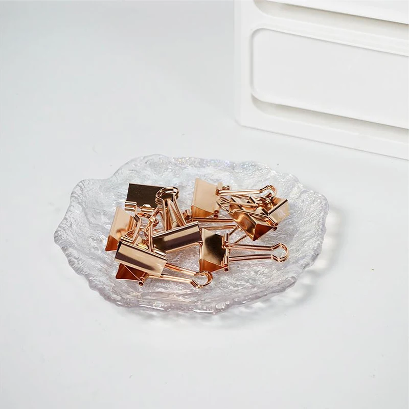 Transparent Glass Tray Decorative Jewelry Storage Trays Coffee Mug Fruit Dessert Cake Plates Desktop Room Decor Table Ornament